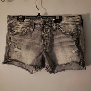 Silver Jean Shorts